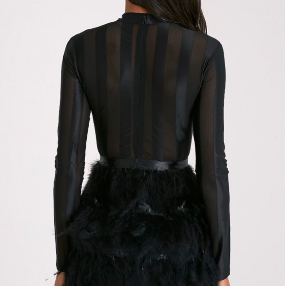 Black feather dress - Picture 3 of 6